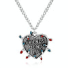 Heart Alphabet Alloy Pendant Necklace(XL1915)