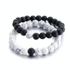 2PCS/Set Couples Distance Bracelet Classic Natural Stone Beaded Bracelets