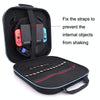 For Nintendo Switch Double Fitness Ring Storage Bag EVA Portable Hard Shell Host Package Accessories(Black)