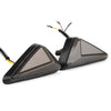 2 PCS KC051 Motorcycle Fairing Embedded LED Turn Signal Light(Yellow + White Light)