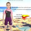 DIVE & SAIL WS-18813 2.5mm Children Warm Diving Suit One-piece Short-sleeved Sunscreen Snorkeling Suit Drifting Cold-proof Swimming Suit, Size: M(Black Powder Sleeve)