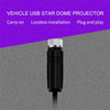 Car USB Star Dome Projector Hose Light, Constantly Bright Version(Purple Blue)
