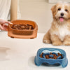Slow Feeder Dog & Cat Bowl - Blue - Anti-Bloat - Non-Slip