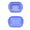 Air Fryer Grill Mat High Temperature Resistant Silicone Baking Tray, Specification: Square Blue