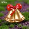 5pcs Christmas Decorations Resin Crafts Gifts Home Decorations Small Ornaments, Style: Dumb