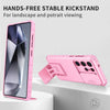 For Samsung Galaxy S25 Ultra 5G Stereoscopic Holder Sliding Camshield Phone Case(Pink)