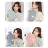 Detachable Washing Cloth Cover Rubber Hot Water Bag Can Be Intervened, Color: Gray Clouds 1000ML