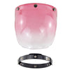 Motorcycle Helmet Three-Button Windproof Lens With Bracket(Pink)