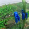 5x Aquarium Tube Clips Blue | 8-16mm Pipe | Fish Tank Hose Fixings
