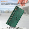 For Asus Zenfone 11 Ultra Multi-Card Slots Zipper Wallet Leather Phone Case(Green)