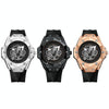 BINBOND B2266 Men Luminous Calendar Outdoor Waterproof Watches, Color: Black Leather-Black Steel