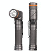 90 Degree Foldable Flashlight White / Red / Green Lights Waterproof Magnetic Torch Built In 18650 Lithium Battery