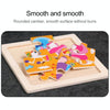 3 PCS Kids Wooden Cartoon Puzzle Jigsaw Toy Early Educational Toys(Crab)