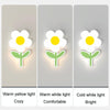 Children Room Warm Bedside Sunflower Wall Lamp, Color: Flower White Light