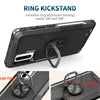 For Samsung Galaxy Note10 3 in 1 PC + TPU Phone Case with Ring Holder(Black)