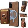For Samsung Galaxy S20 Retro Splitable Magnetic Stand Card Bag Leather Phone Case(Brown)