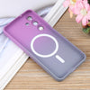 For Samsung Galaxy S25 5G Liquid TPU Silicone Gradient MagSafe Phone Case(Purple Grey)