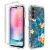 For Samsung Galaxy A24 5G / 4G Transparent Painted Phone Case(Banana Leaf)