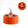 Halloween Electronic LED Candle Light, Color: Warm White Flash(Orange Shell Ghost Face)