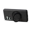 For Samsung Galaxy S24 FE 5G Denior A14 Skin Feel Rotating Holder MagSafe Phone Case(Black)