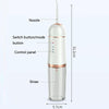 A9 Household Electric Portable Tooth Cleaner Oral Care Dental Floss Tooth Cleane 4 Nozzle(White Gold)