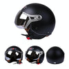 GXT Electric Vehicle Half Cover Helmet Four Seasons Retro Helmet, Size: M(Bright Black Flower)