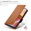 For Samsung Galaxy A26 5G Side Buckle Magnetic Frosted Leather Phone Case(Brown)