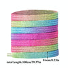 3pairs Elastic No Tie Shoelaces Metal Lock Dazzling Color Laces 100cm(Red and Blue Spots)