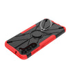 For Samsung Galaxy S23+ 5G Armor Bear Shockproof PC + TPU Phone Case with Ring(Red)