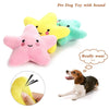 3 Plush Starfish Squeaky Dog Toys - Yellow - 13cm