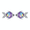 S925 Sterling Silver Happy Fish Women Earrings