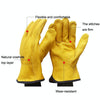 1 Pair JJ-1011 Genuine Leather Outdoor Wear-resistant Gardening Gloves, Size: L
