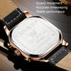 OLEVS 9950 Square Multifunctional Men Quartz Watch(Black)
