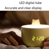 Multifunctional Voice-activated LED Light Shows Time Children Cartoon Cat Alarm Clock(Yellow)