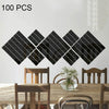 100 PCS Square Crystal Mosaic Mirror Acrylic Stereo Wall Stickers Creative Background Home Living Room Wall Sticker,Size:2*2cm(Black)