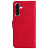 For Samsung Galaxy A26 5G Skin Feel Pure Color Flip Leather Phone Case(Red)