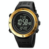 Shimei 2096 Multifunctional Men 50M Waterproof Compass Noctilucent Digital Wrist Watch(Gold)