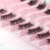 10pairs /Box Half False Eyelashes With Transparent Stems Natura Extension Lashes Y1003