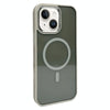 For iPhone 14 Plus Metal Lens Frame MagSafe Phone Case(Grey)