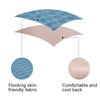 Universal Car Travel Inflatable Mattress Air Bed Camping Back Seat Couch with Head Protector + Wide Side Baffle (Baby Blue)