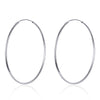 Big Circle Earrings Simple Platinum-plated Sterling Silver S925 Earrings