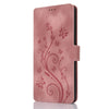 For Samsung Galaxy A25 5G Global Dreamy Butterfly Love Flower Embossed Leather Phone Case(Rose Gold)