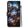 For Samsung Galaxy A32 5G Crystal Texture Colored Drawing Leather Phone Case(Little Lantern Flower)