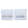 Hip-HopGold-Plated Micro-Inlaid Zircon 8 Gold Braces, Colour: Silver Lower Teeth