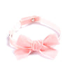 Velvet Bowknot Pet Collar, Pink, S (17-30cm) - Cat, Dog, Rabbit