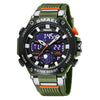 SMAEL 8069 Outdoor Multifunctional Waterproof Sports Alloy Luminous Watch(Army Green)