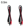 2x 0.5m BNC to Dual Crocodile Clip Test Leads 250V