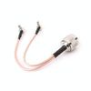 RG316 N Male to 2x TS9/CRC9 Male Splitter Cable 15cm