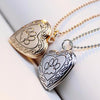DIY Heart-shaped Photo Frame Memory Locket Pendant Necklace Jewelry(gold)