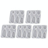 5pcs DIY Crystal Epoxy Earrings Silicone Mold Pendant Jewelry Mold, Spec: Round Triangle
